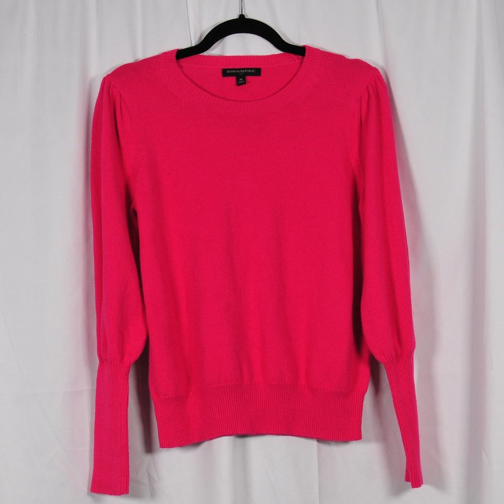 Banana Republic Women’s Pink Balloon Sleeve Sweater Size M
